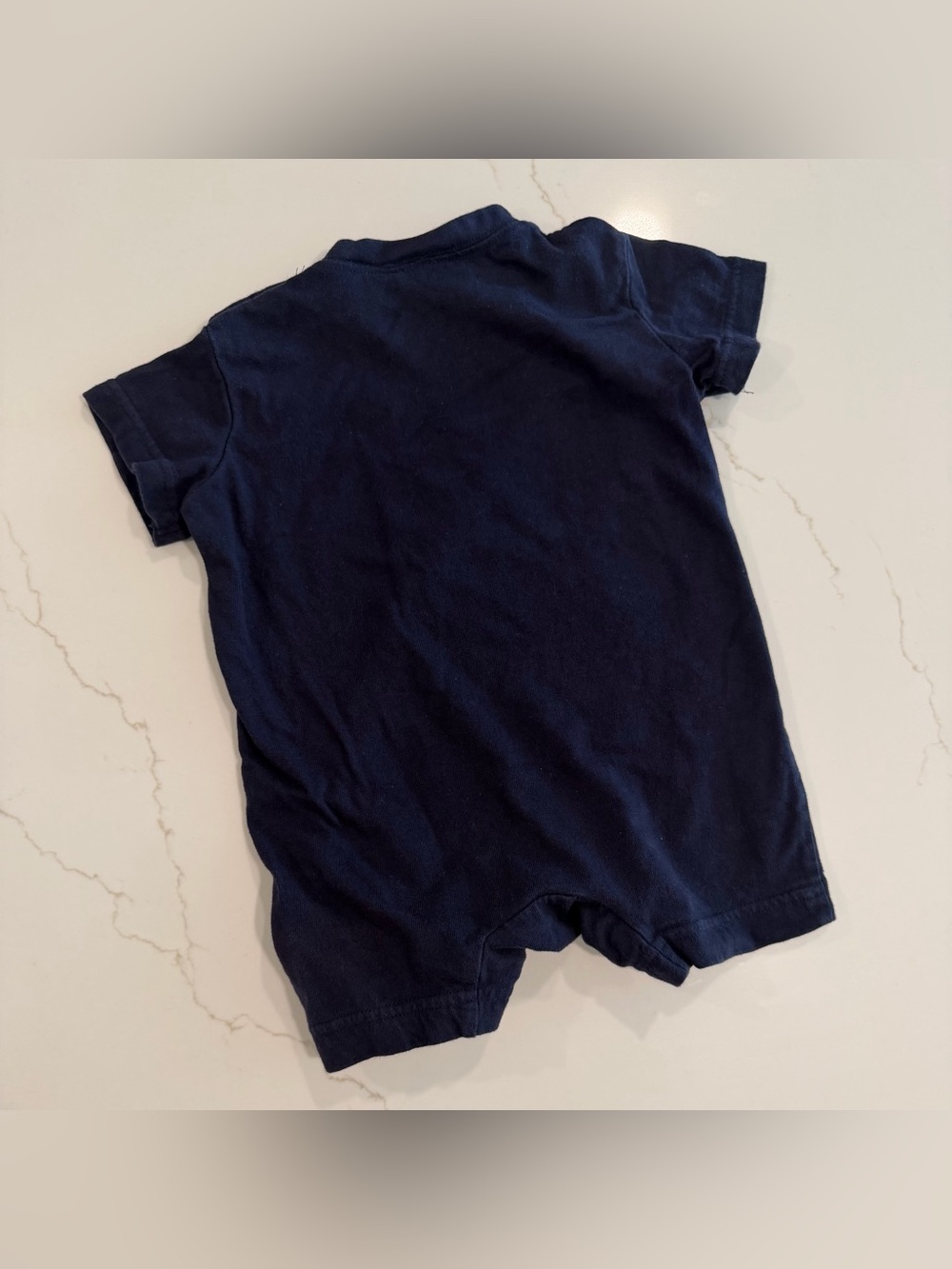 Navy One-Piece Bodysuit with Red Baseball Emblem - Picture 4 of 4